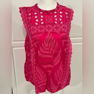 Johnny Was Pink Embroidered Blouse: Size S, NWT